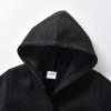 Baby Kids Girls Wool Blend Coat Winter Lapel Button Warm Hooded Jackets Trench Coat Outwear with (Black, 12-18 Months) view 3