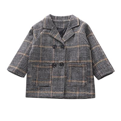 Baby Kids Boys Girls Classic Wool Blend Coat Winter Double Breasted Trench Coat Peacoat Outerwear (Grey, 12-18 Months)