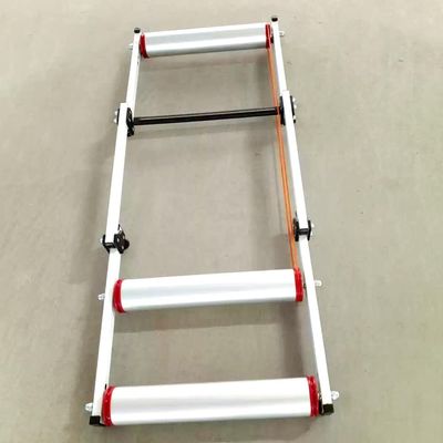 MegLob Foldable Bike Roller Trainers, Home Bicycle Trainer for Indoor Exercise Riding, Bike Riding Platform, Indoor Aerobics Equipment for Fitness, Portable Bike Roller Trainer with Low Noise,Silver