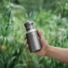 Boundless Voyage Titanium Water Bottle with Lid Wide Mouth Leak-Proof Reusable Sport Drinking Bottle for Camping Hiking Climbing Running Tea Coffee (400ml) view 2