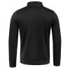 Men's Long-Sleeve Soft Touch Quarter-Zip Sweater Lightweight Casual Slim Fit Pullover Solid Mock Neck Polo Sweaters C-Black view 2
