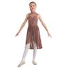 Agoky Girl's Camisole Gymnastics Leotard Ballet Lyrical Dance Dress Performance Costume Ballroom Dancing Outfit Brown 6 Years view 1