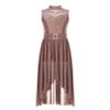 Agoky Girl's Camisole Gymnastics Leotard Ballet Lyrical Dance Dress Performance Costume Ballroom Dancing Outfit Brown 6 Years view 3