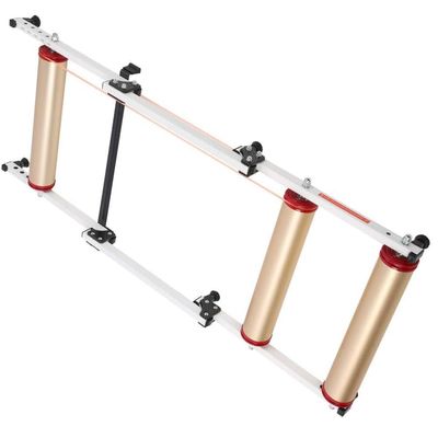 MegLob Foldable Bike Roller Trainers, Home Bicycle Trainer for Indoor Exercise Riding, Bike Riding Platform, Indoor Aerobics Equipment for Fitness, Portable Bike Roller Trainer with Low Noise,Gold