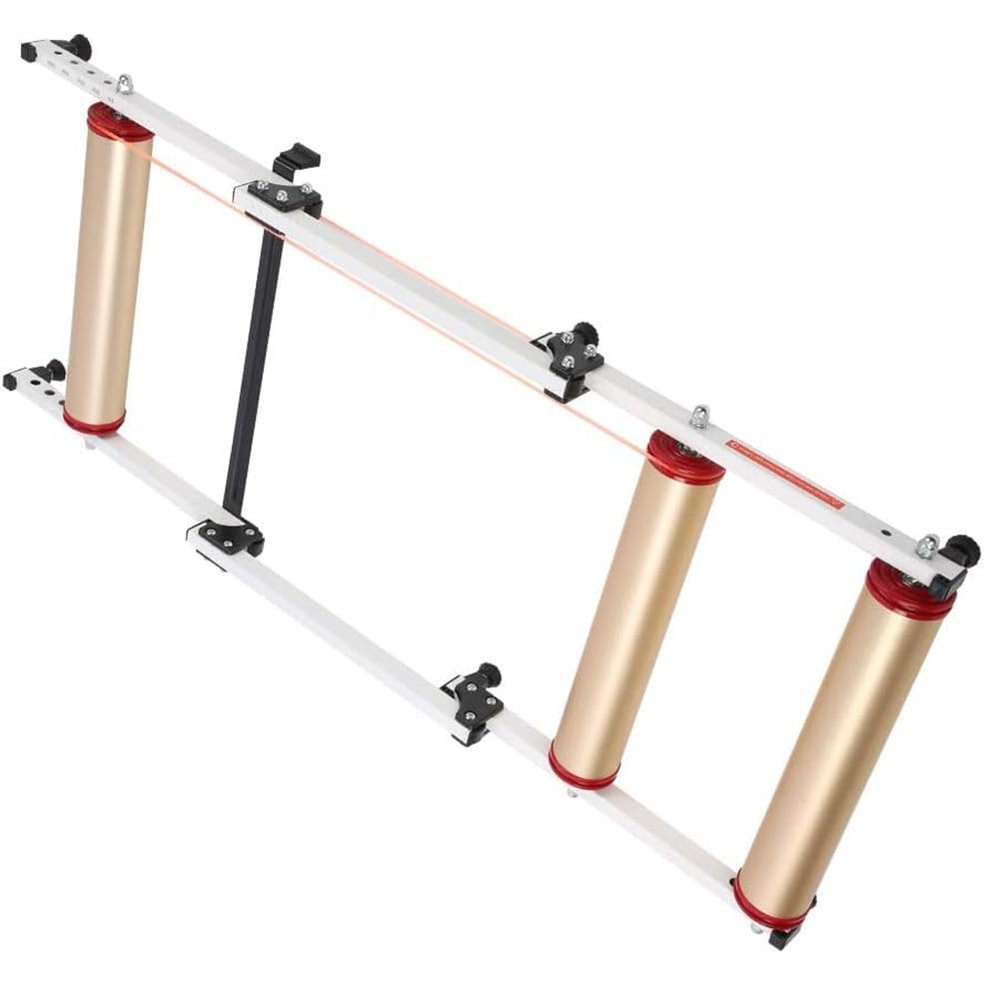 MegLob Foldable Bike Roller Trainers, Home Bicycle Trainer for Indoor Exercise Riding, Bike Riding Platform, Indoor Aerobics Equipment for Fitness, Portable Bike Roller Trainer with Low Noise,Gold