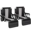 ALPHA CAMP 2 Packs Stadium Seat Chair for Bleachers with Back & Arm Rest, Black Grey view 1