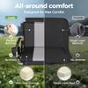 ALPHA CAMP 2 Packs Stadium Seat Chair for Bleachers with Back & Arm Rest, Black Grey view 3