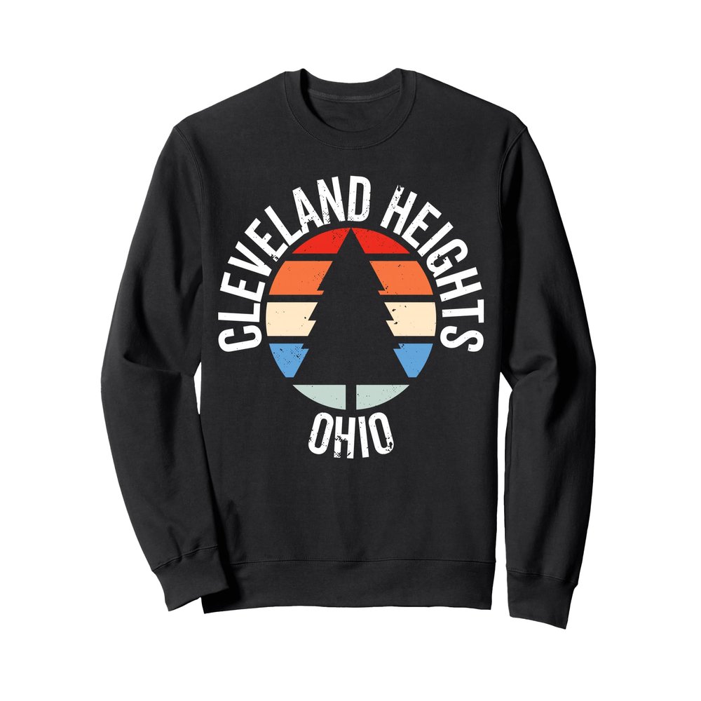 Cleveland Heights Ohio OH Retro Graphic 80s 70s Sweatshirt