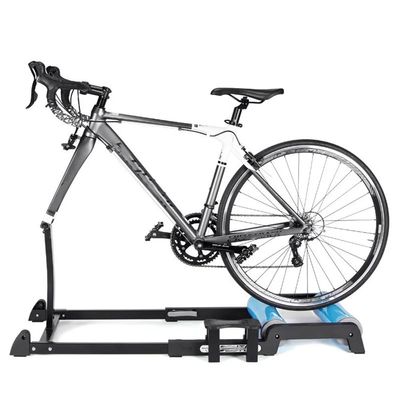 MegLob Bike Roller Trainer, Bike Trainer Stand with Front Wheel Quick Release Function, 24"-29" Mountain Bike Roller Trainers, Foldable Bike Rollers for Indoor Exercise, Seven Gears Telescopic