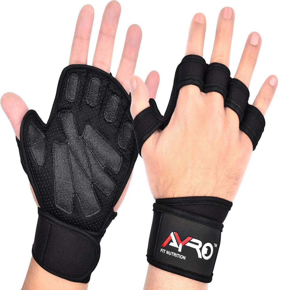 AYRO Workout Gloves for Men & Women  Gym Gloves for Men, Weight Lifting Gloves, with Wrist Support, Breathable Palm Padding, Non-Slip Grip  Ideal for Gym, Fitness, Cross Training, Cycling Gloves