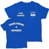 lepni.me Kids T-Shirt Israel Soccer Shirt with Your Name and Number | Israeli Flag Badge Personalized Jersey | World Cup (7-8 Years Royal-Blue Multi Color) view 1