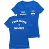 lepni.me Women's T-Shirt Israel Soccer Shirt with Your Name and Number | Israeli Flag Badge Personalized Jersey | World Cup (S Royal-Blue Multi Color) view 1