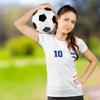 lepni.me Women's T-Shirt Israel Soccer Shirt with Your Name and Number | Israeli Flag Badge Personalized Jersey | World Cup (S Royal-Blue Multi Color) view 2