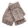 ECYC Unisex Knitted Fingerless Gloves, Solid Color Winter Warm Gloves Knit Half Finger Gloves for Men Women