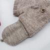 ECYC Unisex Knitted Fingerless Gloves, Solid Color Winter Warm Gloves Knit Half Finger Gloves for Men Women view 3