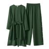 Abaya Kaftans for Women Modern Elegant Dubai Caftan Arabic Party Wear Beach Kaftan Dress Top Wide Leg Pants Prayer Clothes For Muslim Women Muslim Clothes Eid Ramadan Outfit Dark Green C 2XL view 1