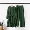 Abaya Kaftans for Women Modern Elegant Dubai Caftan Arabic Party Wear Beach Kaftan Dress Top Wide Leg Pants Prayer Clothes For Muslim Women Muslim Clothes Eid Ramadan Outfit Dark Green C 2XL view 2