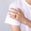 Ceramic Ring Black Wedding Engagement Band Brushed Flat Comfort Fit Men Women Jewelry 8 mm 7 view 4