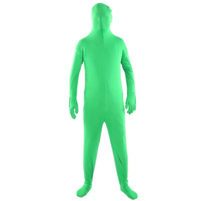 Green Chromakey Bodysuit, Full Bodysuit Unisex Spandex Stretch Adult Costume Zentai Disappearing Man Body Suit for Photography Video, Green(170cm)
