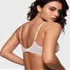 INLYRIC Women's Cosnufy Sheer Balconette Bra Demi Unlined Plunge Mesh See Through Sexy Bras Underwire Coconut White 40B view 4