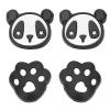 Lwuey Tennis Racket Dampeners, Cartoon Vibrations Dampener Cute Animals Pattern Fun Shocking Absorbers Sports Ball Racquet Take Silica Gel Accessories for Absorber Outdoor 4PCS(Panda Bear Claw) view 1