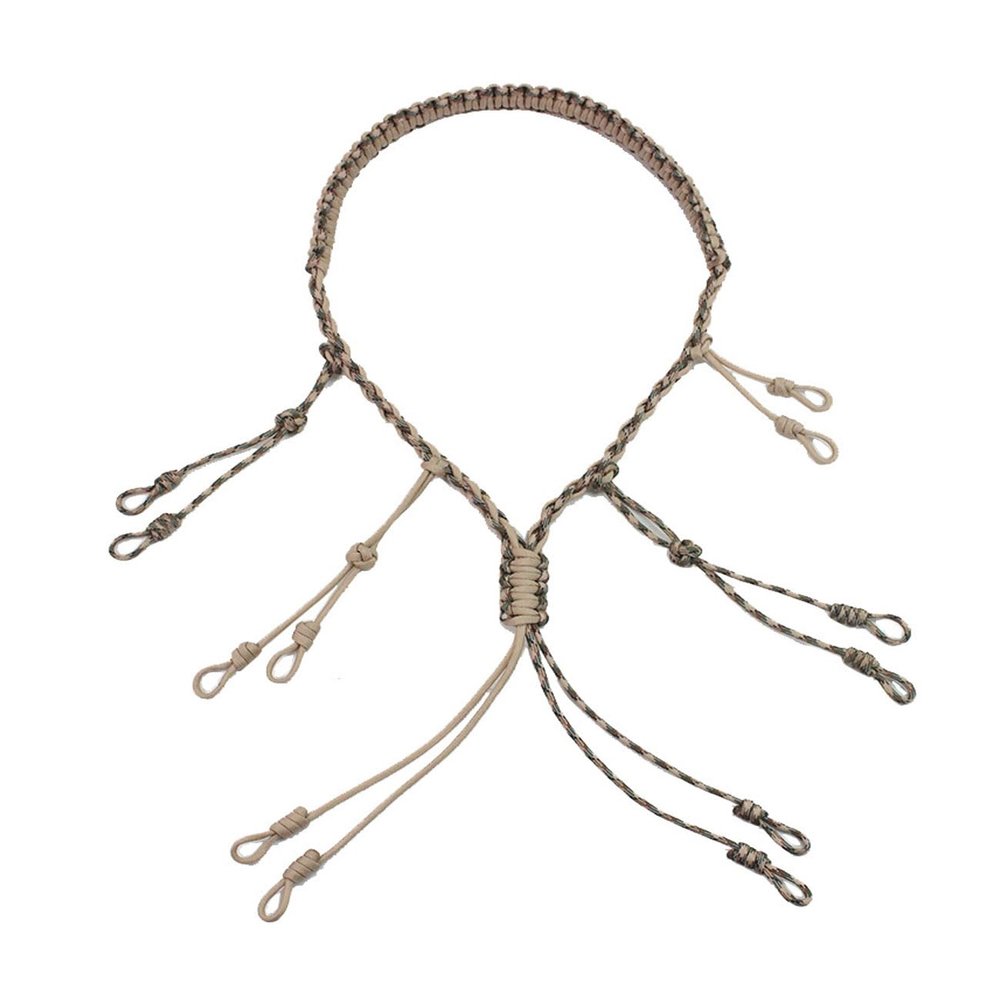 Duck Call Lanyard with 12 Adjustable Loops for Pheasant Waterfowl Hand Braided Necklace
