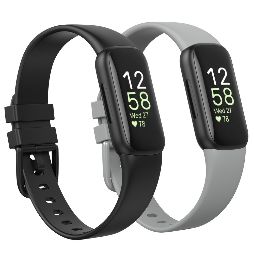 2 Pack Waterproof Bands Compatible with Fitbit inspire 3 Bands Women Men