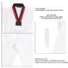 VGEBY Taekwondo Uniform with Belt, Polyester and Cotton Breathable Soft Uniform for Boys Girls Martial Arts Training (S) view 3