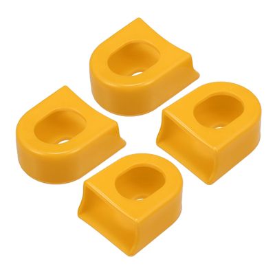 uxcell 4 Pcs Silicone Bicycle Cycling Crank Boot Protectors Mountain Bike Sleeve Crank Arm Cover Protection Yellow