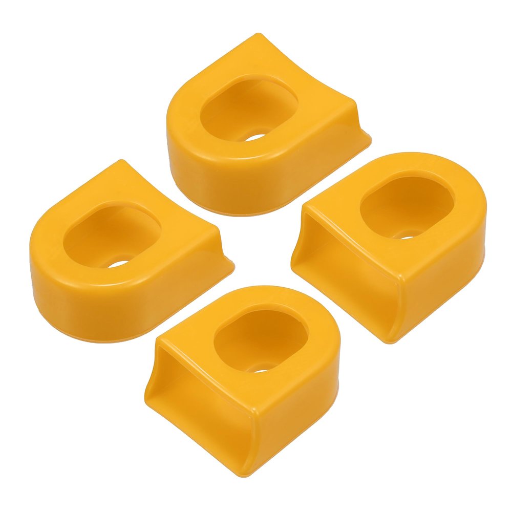 uxcell 4 Pcs Silicone Bicycle Cycling Crank Boot Protectors Mountain Bike Sleeve Crank Arm Cover Protection Yellow