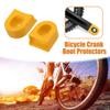 uxcell 4 Pcs Silicone Bicycle Cycling Crank Boot Protectors Mountain Bike Sleeve Crank Arm Cover Protection Yellow view 2