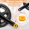 uxcell 4 Pcs Silicone Bicycle Cycling Crank Boot Protectors Mountain Bike Sleeve Crank Arm Cover Protection Yellow view 3