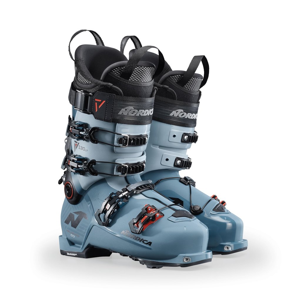 NORDICA Men's Tri Force Cuff Medium Volume Unlimited LT 130 DYN All-Mountain Touring Ski Boots, Avio/Black/Red, 28.5