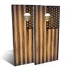 Skip's Garage Burnt Wood American Flag Cornhole Set - Backyard 2x4 (Corn Bags) - NO Accessories view 1