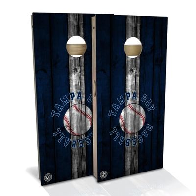 Skip's Garage Tampa Bay Themed Cornhole Set - Backyard 2x4 (Weather Bags) - Include Case + Hole + Edge