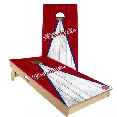 Skip's Garage Philadelphia Triangle Cornhole Set - Backyard 2x4 (Corn Bags) - NO Accessories
