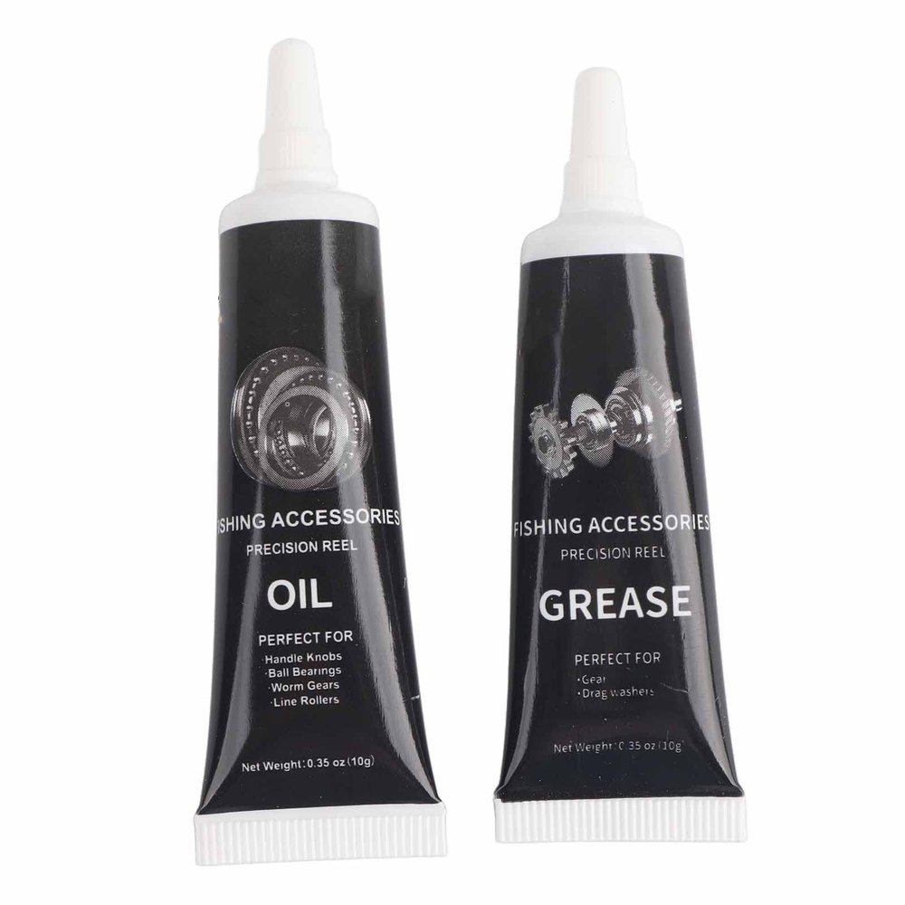 Fishing Reel Lubrication Kit, Maintenance Oil & Grease Set, Suitable for Spinning and Low - Profile Reels (Black)