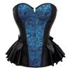 Jutrisujo Corset Top Women Outfit Lingerie Lace up Plus Size Gothic Ladies Basques Halloween Blue S view 1