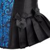 Jutrisujo Corset Top Women Outfit Lingerie Lace up Plus Size Gothic Ladies Basques Halloween Blue S view 4