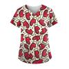 Nightmare Before Christmas Scrub Uniforms Women Cute Xmas Print Holiday Medical Tops Shirt Nurse Workwear view 1