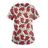 Nightmare Before Christmas Scrub Uniforms Women Cute Xmas Print Holiday Medical Tops Shirt Nurse Workwear view 2