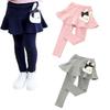 BGMINGYI Baby Girls Footless Leggins with Tutu Ruffle Lace Flower Skirt Toddler Cotton Pantskirt(US, Age, 4 Years, 5 Years, 3 Colors-Rabbit) view 1