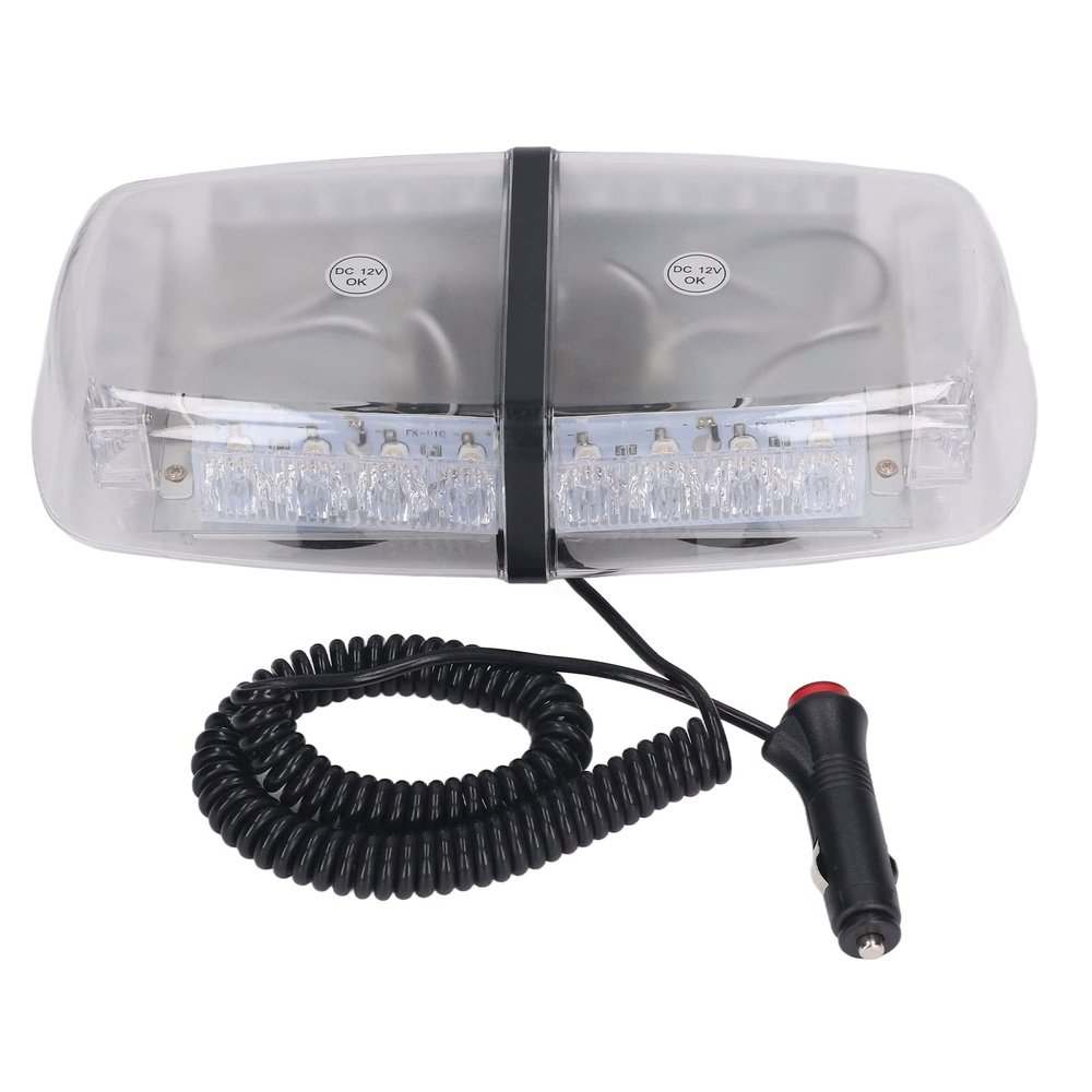 FTVOGUE Warning Lamp, Strobe Light, DC 12V LED Flashing Warning Lamp Warning Flash Light with Magnetic Base for Car Yacht, Emergency Strobe Lights