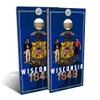 Skip's Garage Wisconsin Flag 2.0 Cornhole Set - Premium 2x4 (Corn Bags) - Include Hole + Edge Lights view 1
