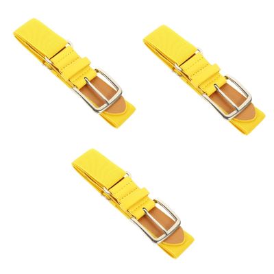 Sosoport 3pcs Softballs Belt for Women Boys and Girls Black Baseball Belt Light Blue Elastic Decorative Accessory Adjustable Waist