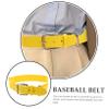 Sosoport 3pcs Softballs Belt for Women Boys and Girls Black Baseball Belt Light Blue Elastic Decorative Accessory Adjustable Waist view 3
