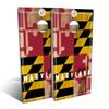 Skip's Garage Maryland Flag 2.0 Cornhole Set - Backyard 2x4 (Corn Bags) - NO Accessories view 1