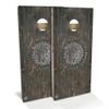 Skip's Garage South Dakota Flag Rustic Cornhole Set - Premium 2x4 (Corn Bags) - Include Case + Hole Lights view 1