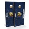Skip's Garage Wisconsin Flag Cornhole Set - Premium 2x4 (Corn Bags) - Include Hole + Edge Lights view 1