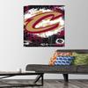 Trends International NBA Cleveland Cavaliers - Maximalist Logo 23 Wall Poster, 22.37" x 34.00", Poster & Push Pin Bundle view 2